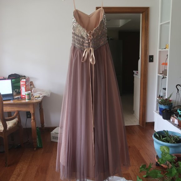 Prom Dress David's Bridal Strapless - Picture 3 of 6